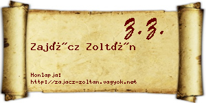 Zajácz Zoltán névjegykártya